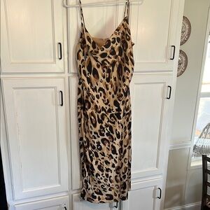 Leopard Print Slip Dress